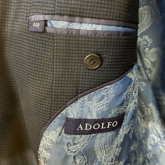 Adolfo Blue Men’s Suit - Picture 4 of 9